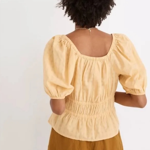 Madewell women's size medium yellow cropped top - Picture 17 of 17